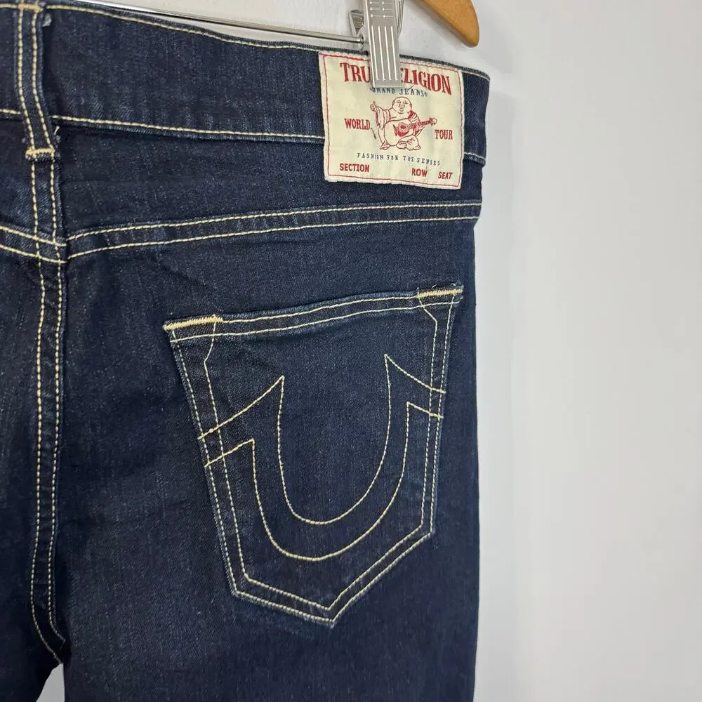 True Religion Ricky SN Relaxed Straight Jean Stitched Stretch Men's 36